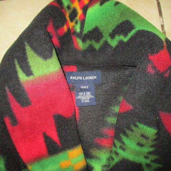 RALPH LAUREN ~ AZTEC INSPIRED FLEECE JACKET ~ 4 / 4T - Picture 6 of 7